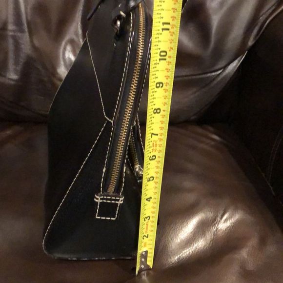 KATE SPADE Black Leather Satchel Top Zipper Bag with Front Zipper Pocket - Picture 12 of 16